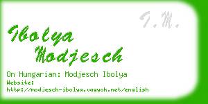 ibolya modjesch business card